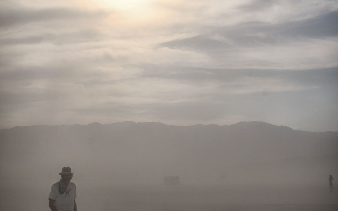 Burned burner in the evening